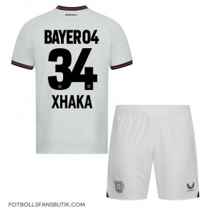 Bayer Leverkusen Granit Xhaka #34 Replika Bortatröja Barn 2023-24 Kortärmad (+ Korta byxor)